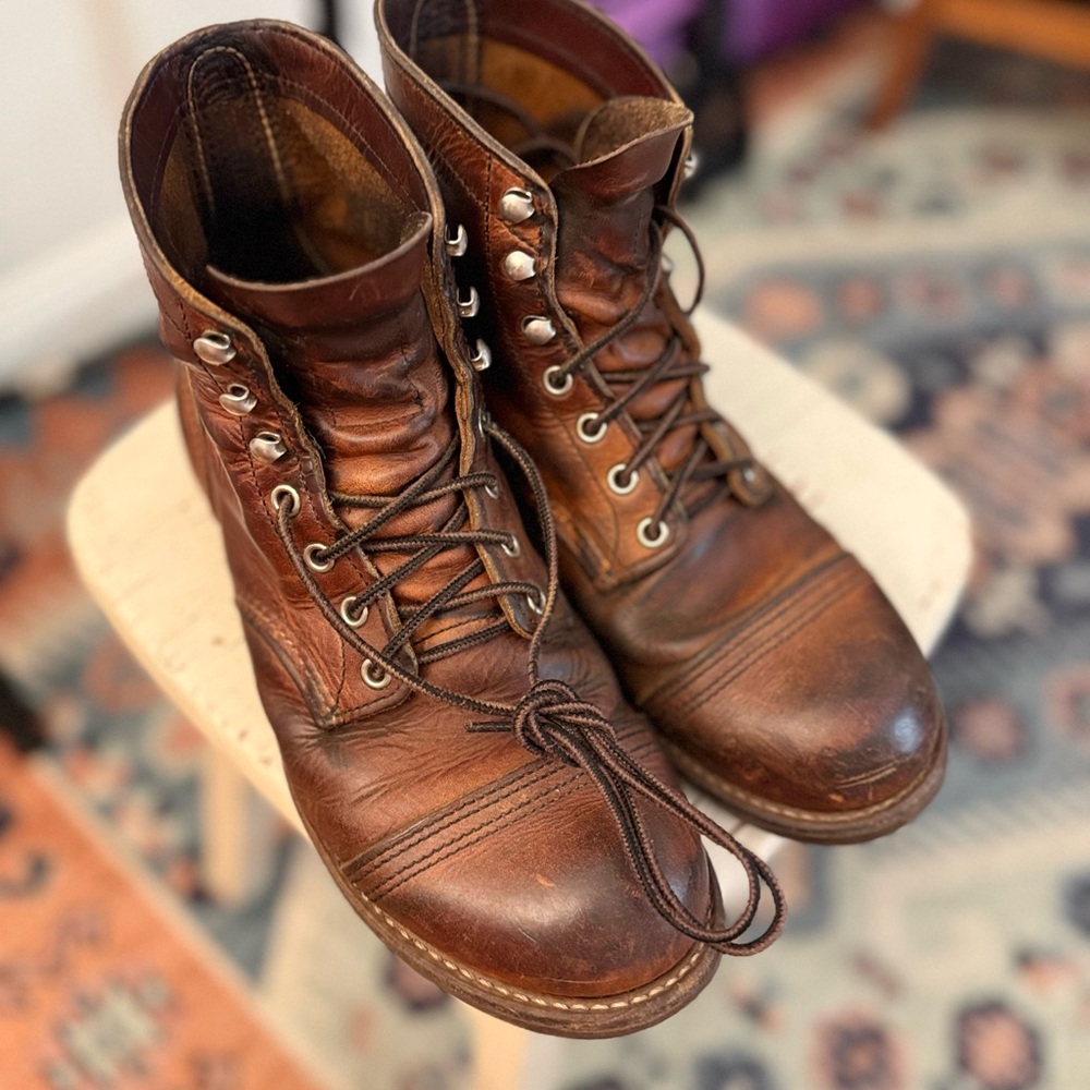 Red Wing Iron Rangers Brown Leather Boots